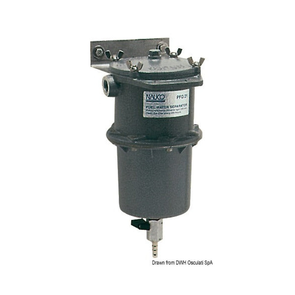 Centrifugal water/fuel separator filter (diesel or