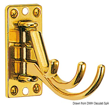 Coat hanger with 3 swivelling hooks