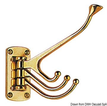 Coat hanger with 4 swivelling hooks