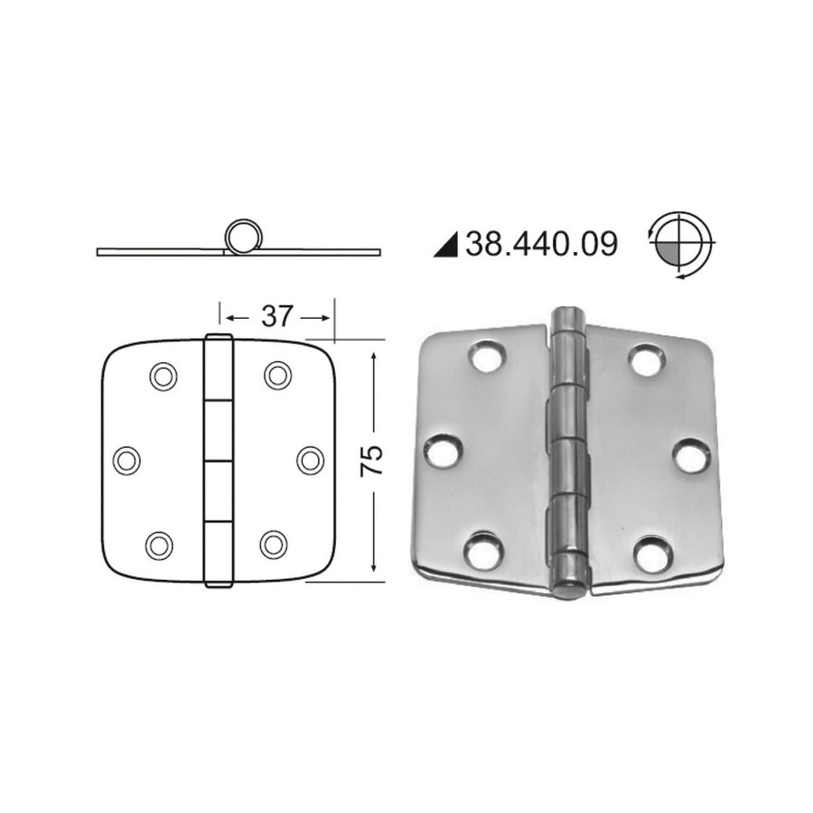 Hinges 2 mm thickness