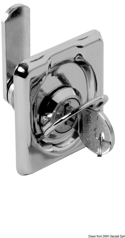 Swivelling lock for portholes and peaks