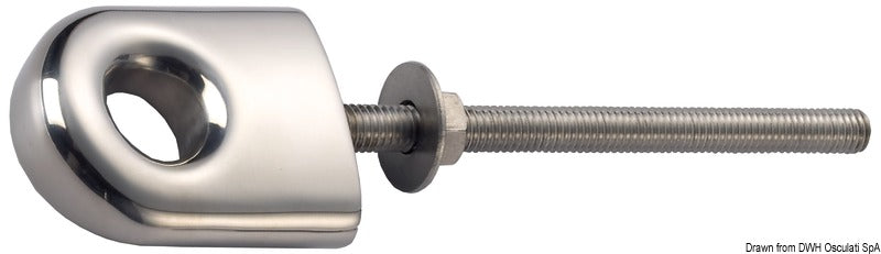 Keula- tai perärengas, valmistettu kiillotetusta ruostumattomasta teräksestä AISI 316