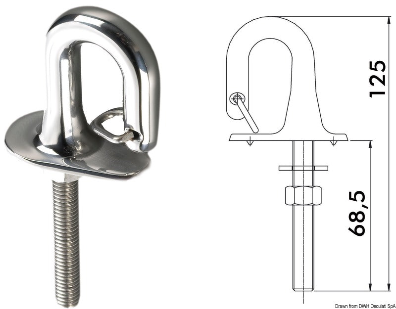 Ruostumattomasta teräksestä valmistettu jousilukitusrengas