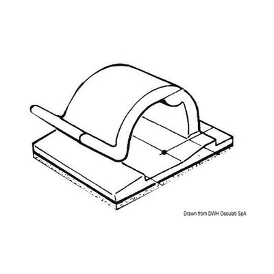 Self-adhesive nylon cable holders