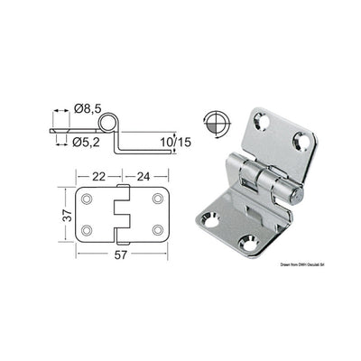 2-mm overhang hinges