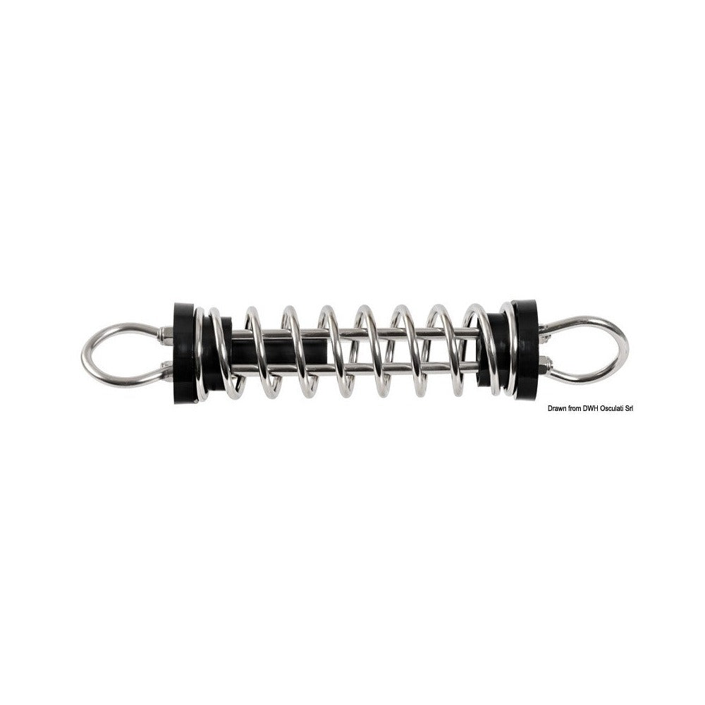 Polished stainless steel mooring spring