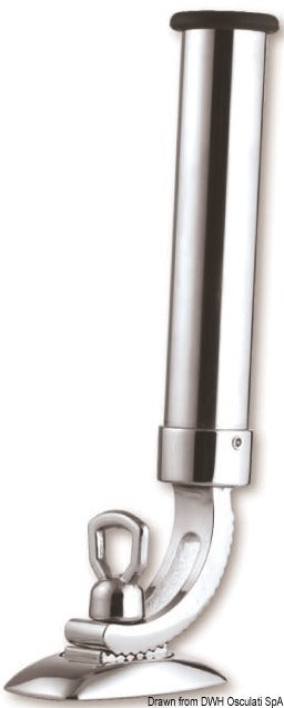 Chromed brass adjustable fishing rod holder