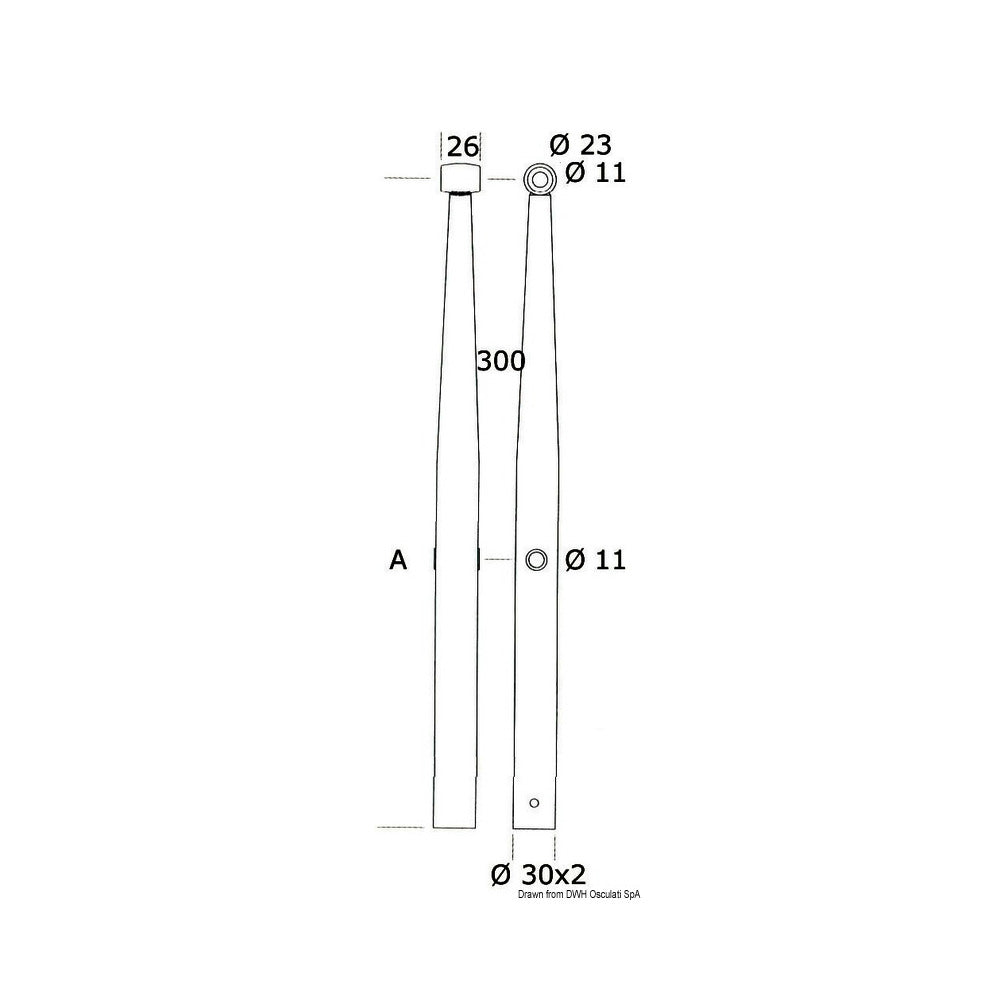 Stanchion for male bases