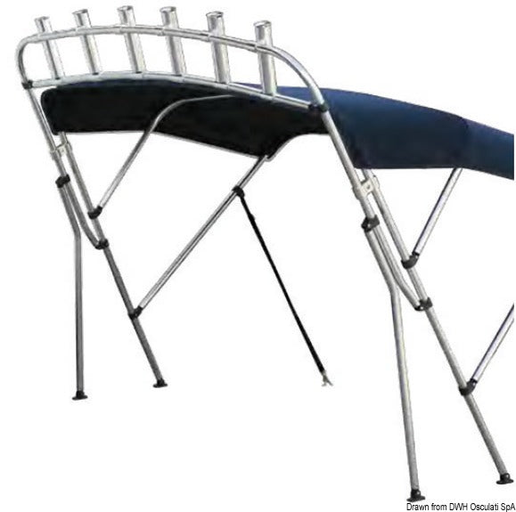 Fishing rod holder rack for awnings