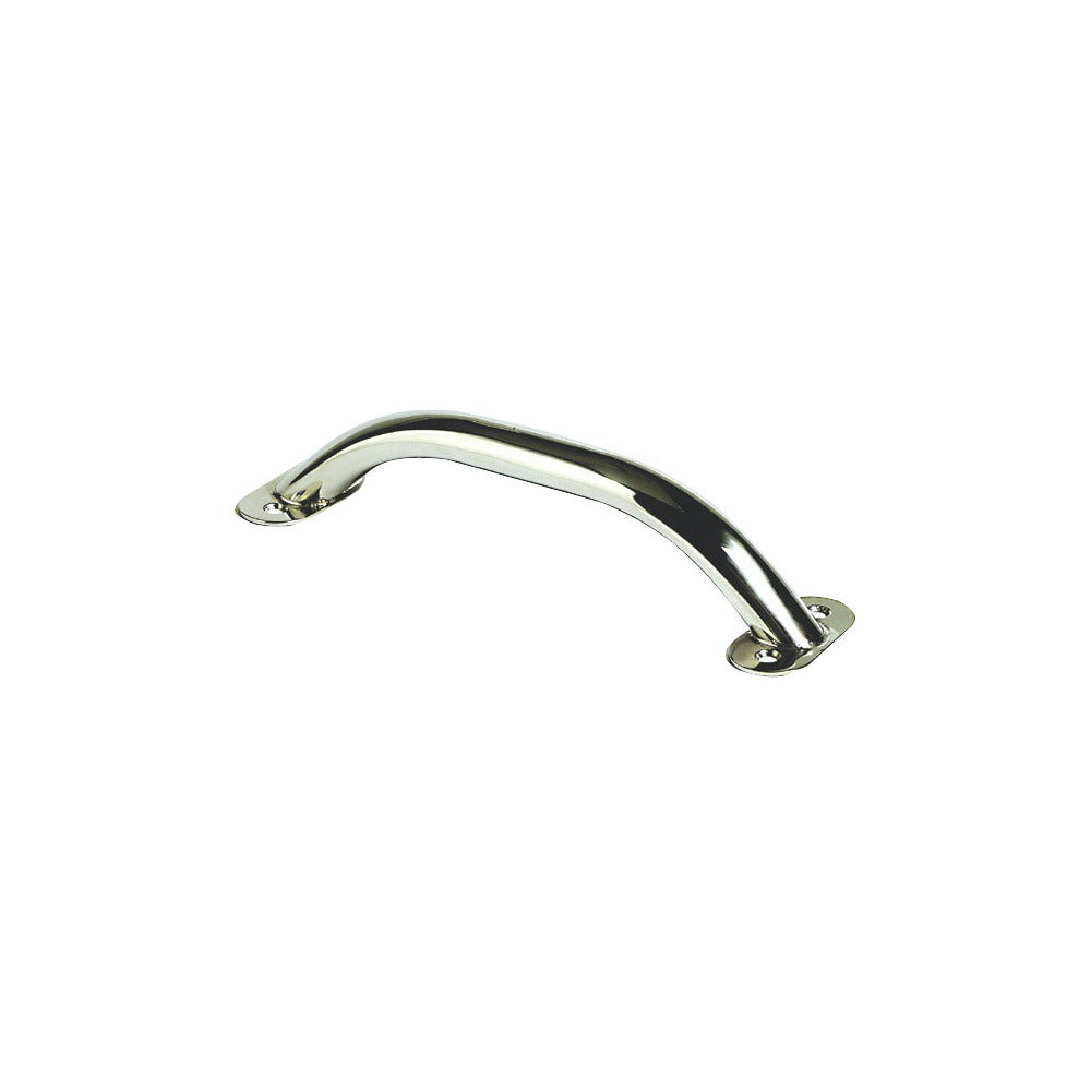 Oval pipe handrail with screws