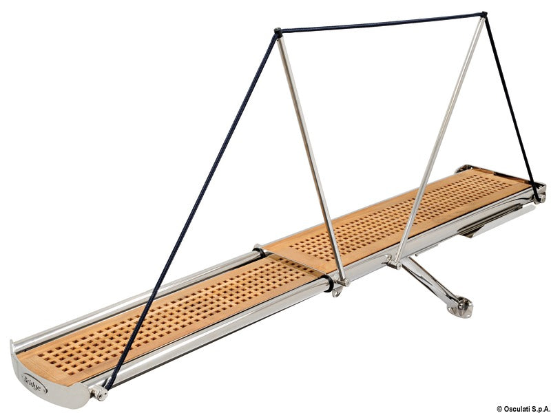 BRIDGE telescopic hydraulic gangways with mirror-polished AISI 316 stainless steel structure