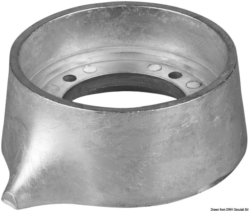 Purjevenevetolaitteen kaulusanodi