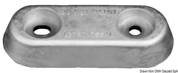 Vetus-type anode for rudder or flaps