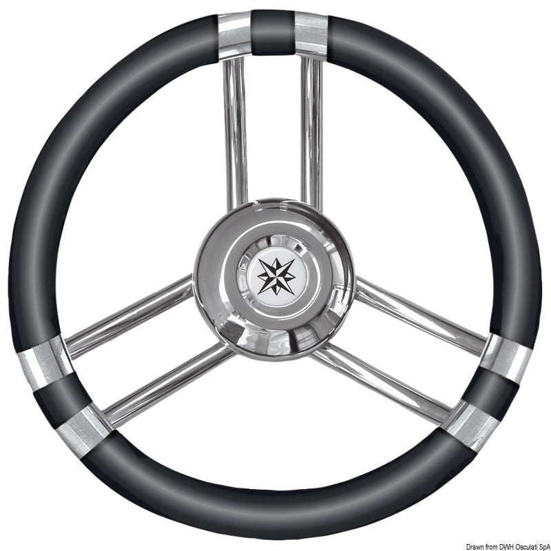 Steering wheels with stainless steel spokes