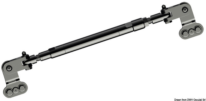 Perämoottorin kytkentätanko hydraulisella ohjauksella