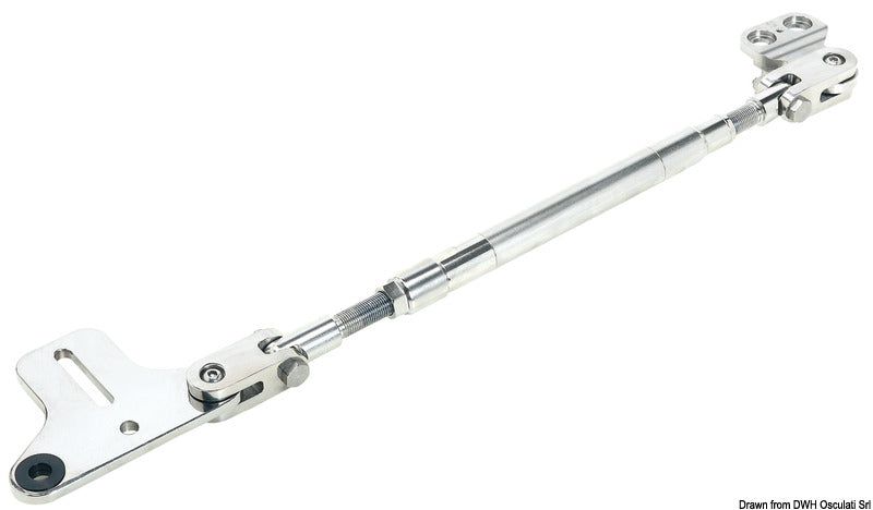 Perämoottorin kytkentätanko hydraulisella ohjauksella