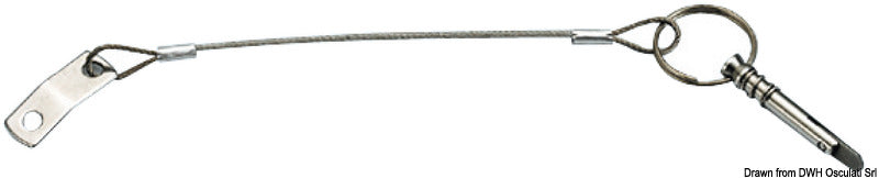 Stainless steel plate Ø 6 mm + stainless steel cable Ø 1.6 mm + stainless steel pin