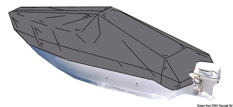 Boat cover - suitable for open boats with central control panel