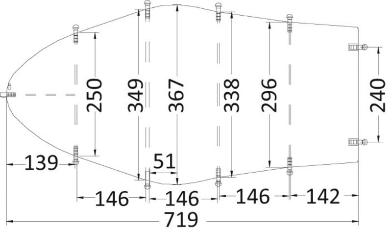 Suoja avorunkoisille rungoille, joissa on keskitetty ohjauspaneeli/kansirunkoisille rungoille, joissa on tuulilasi