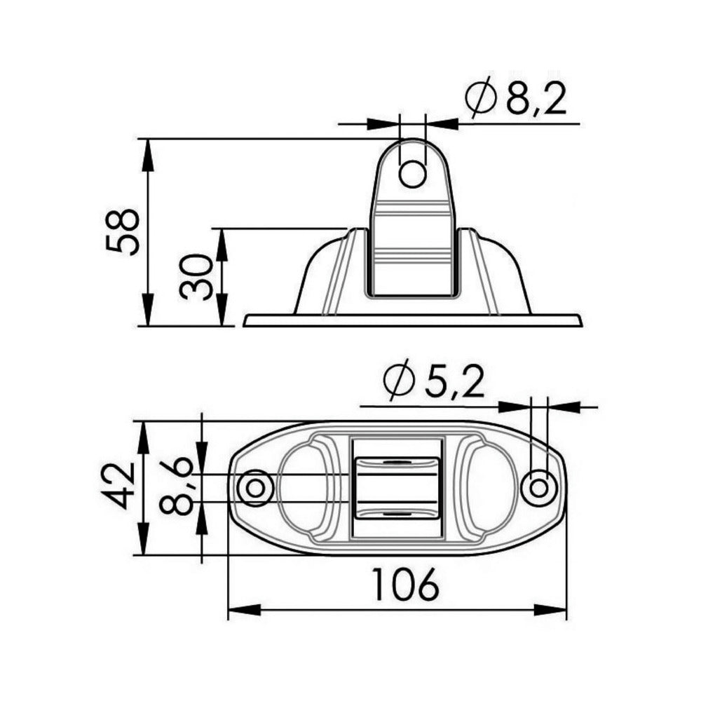 Swivelling 180° hood junction