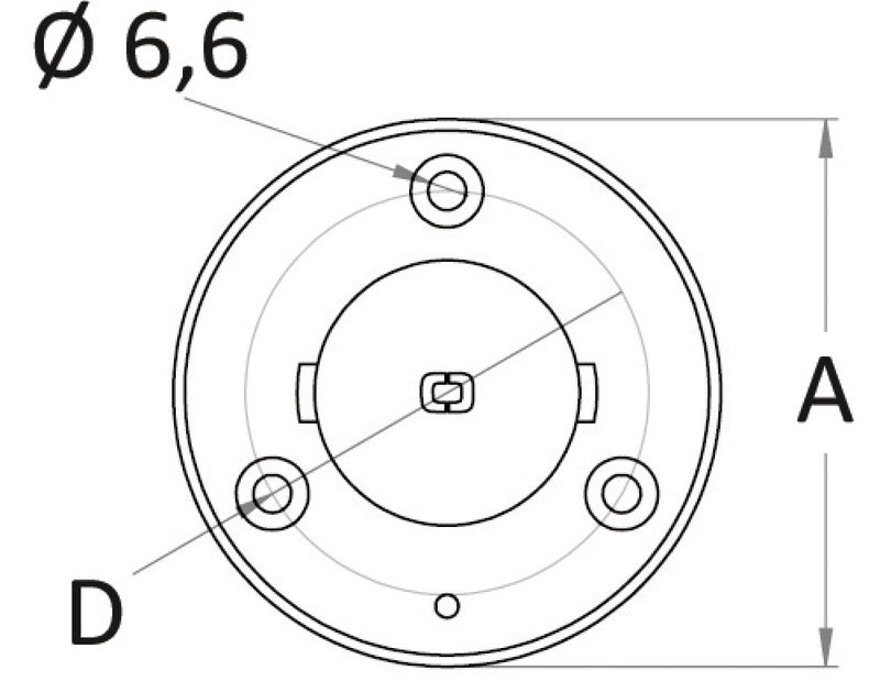 Recessed bushing for carbon pole with rotating cover