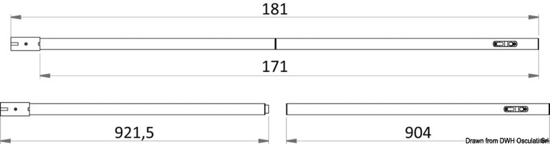 Removable carbon pole for Bimini top