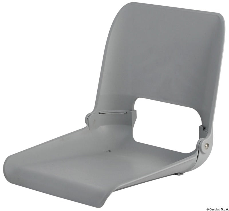 Seat with foldable backrest and pull-out padding