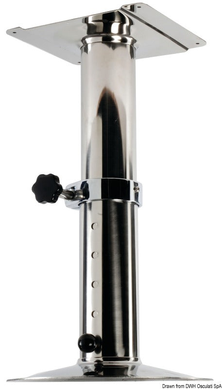 Universal telescopic swivelling pedestal