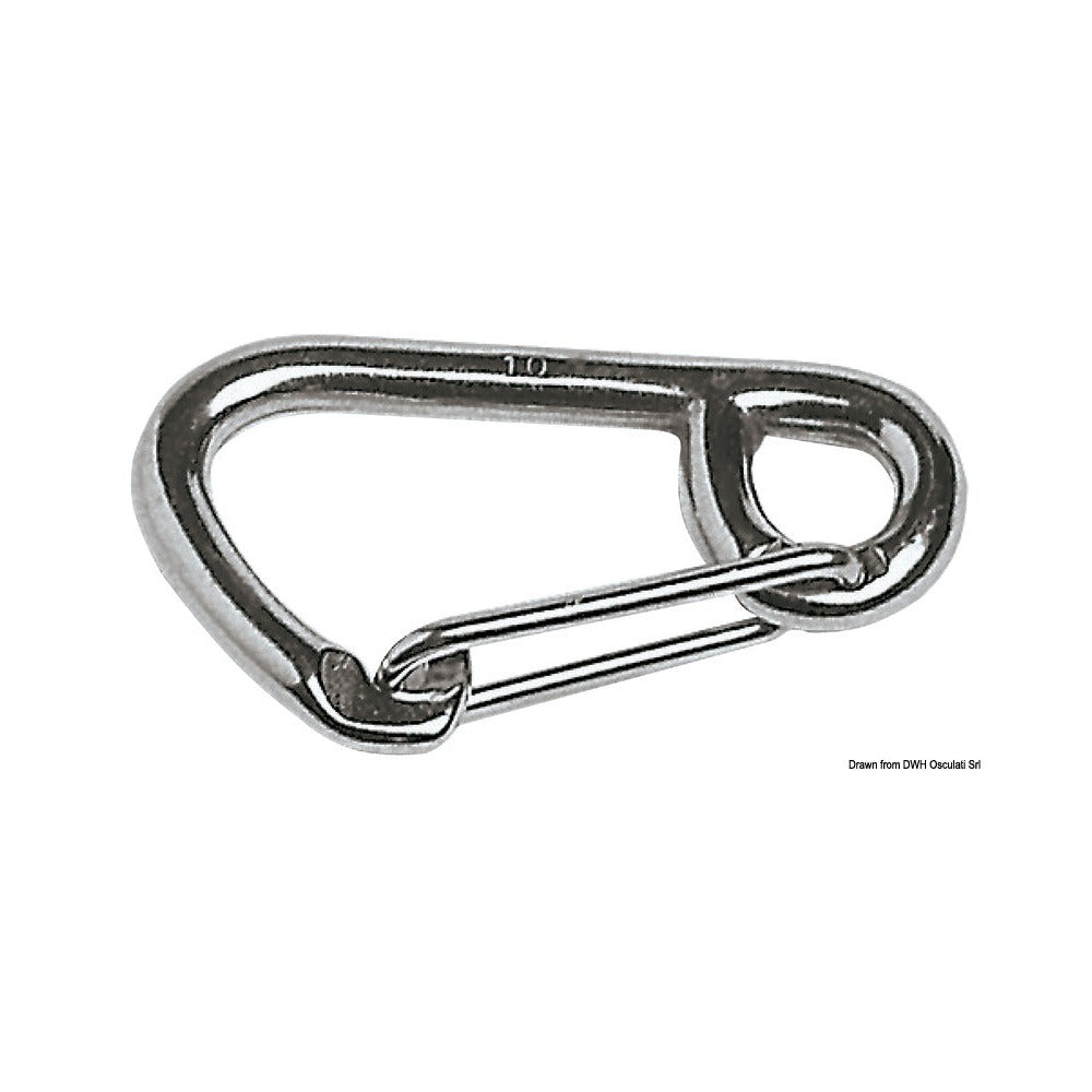 Snap-hooks with large opening, made of stainless s
