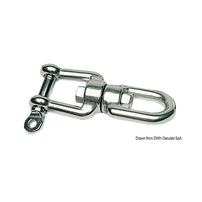 Mirror-polished AISI 316 stainless steel swivel