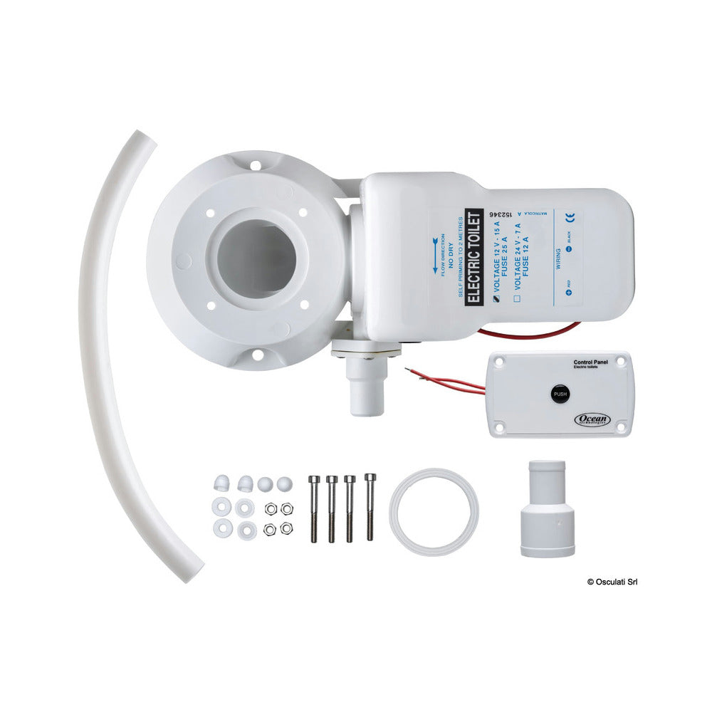 Toilet conversion kit, from manual to electric operation