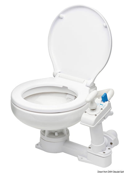 Manual toilet unit