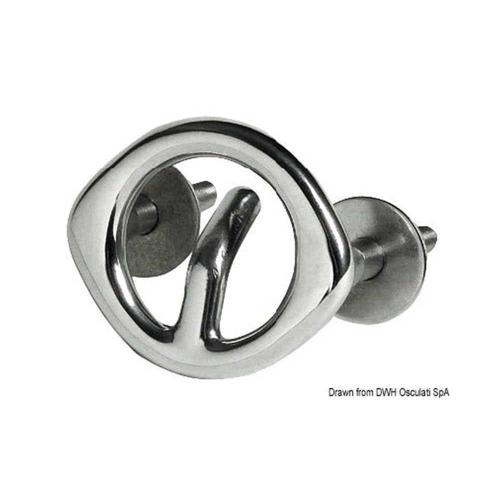 Water-skiing towing ring for stern