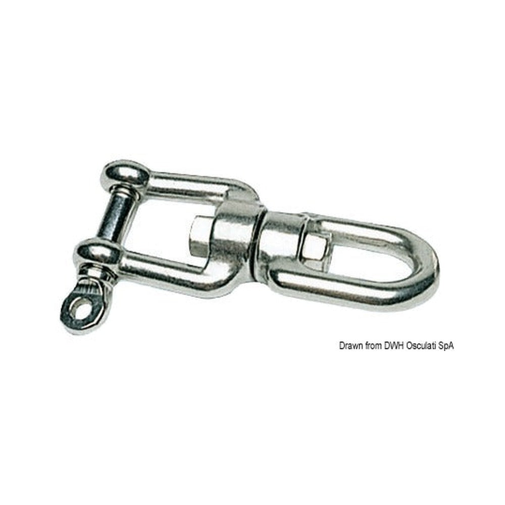 Mirror-polished AISI 316 stainless steel swivel -