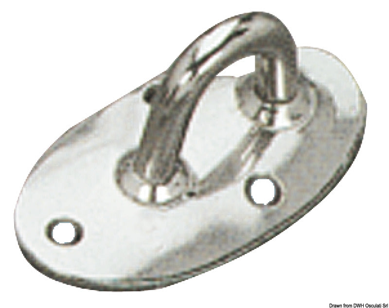 Spinakkerin sauvan kiinnitys pystysuunnassa kaarevalla levyllä