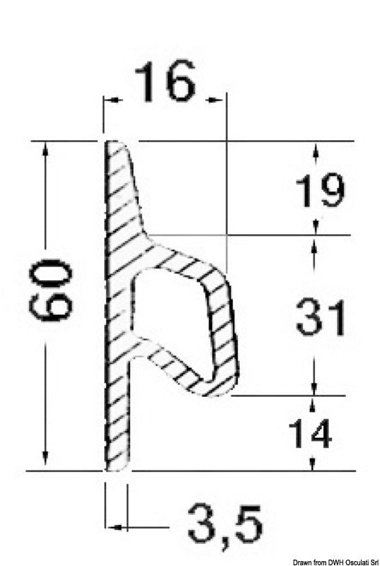 EPDM pisaranmuotoinen kulutuslista