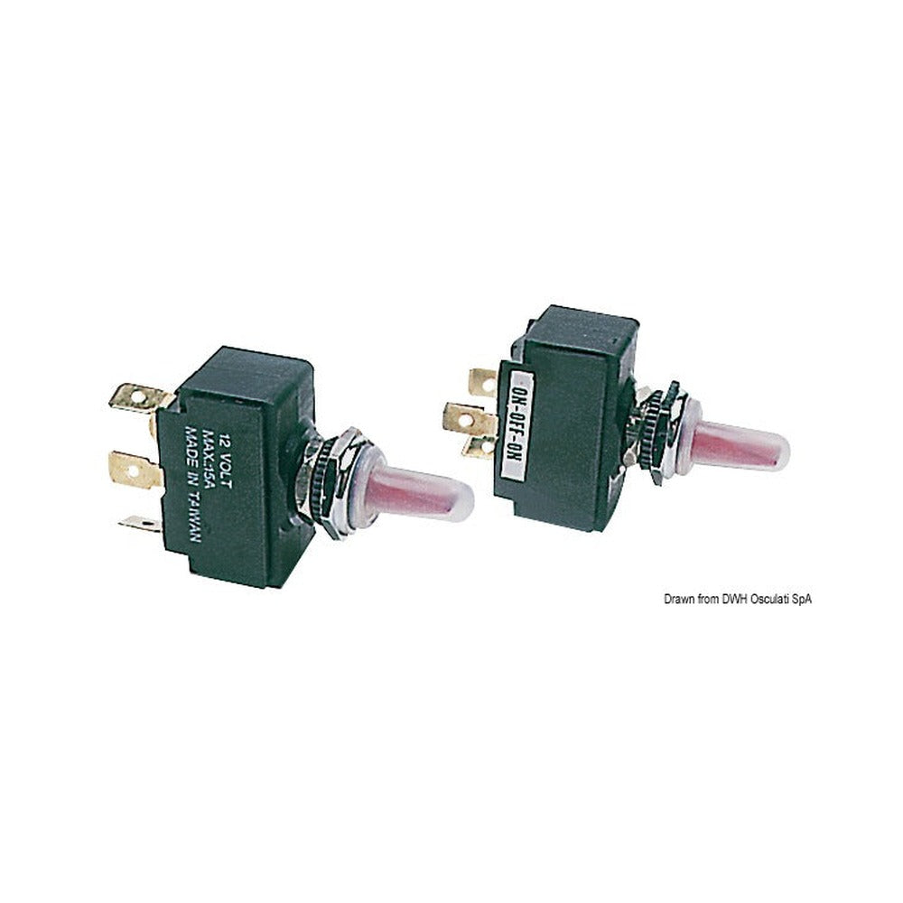 Toggle switch, lighted model