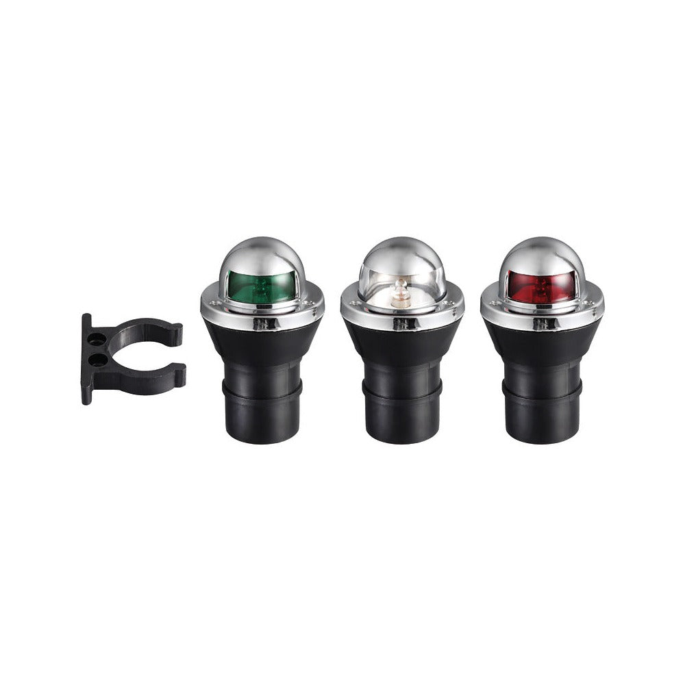 Utility battery-powered navigation lights made of