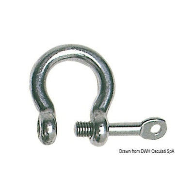 Bow shackles with captive pin