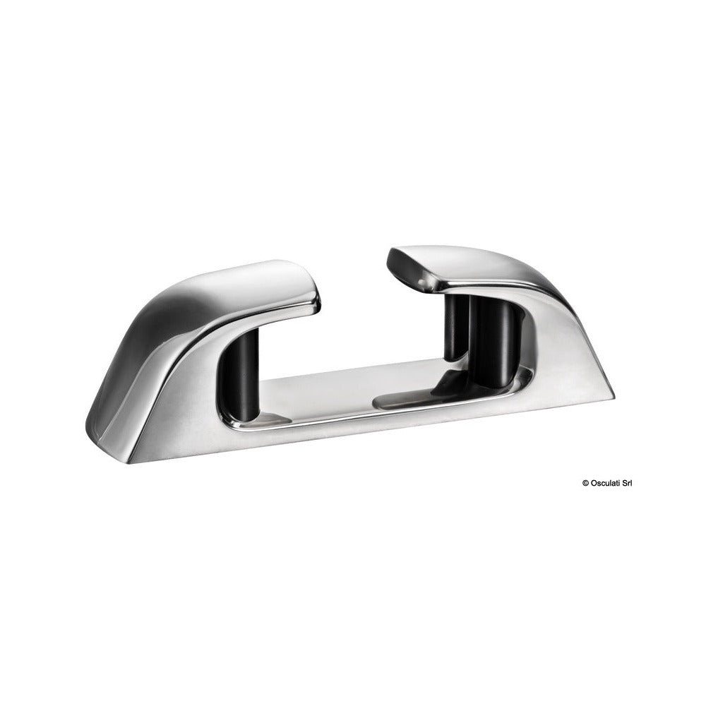 Straight roller fairlead made of stainless steel,