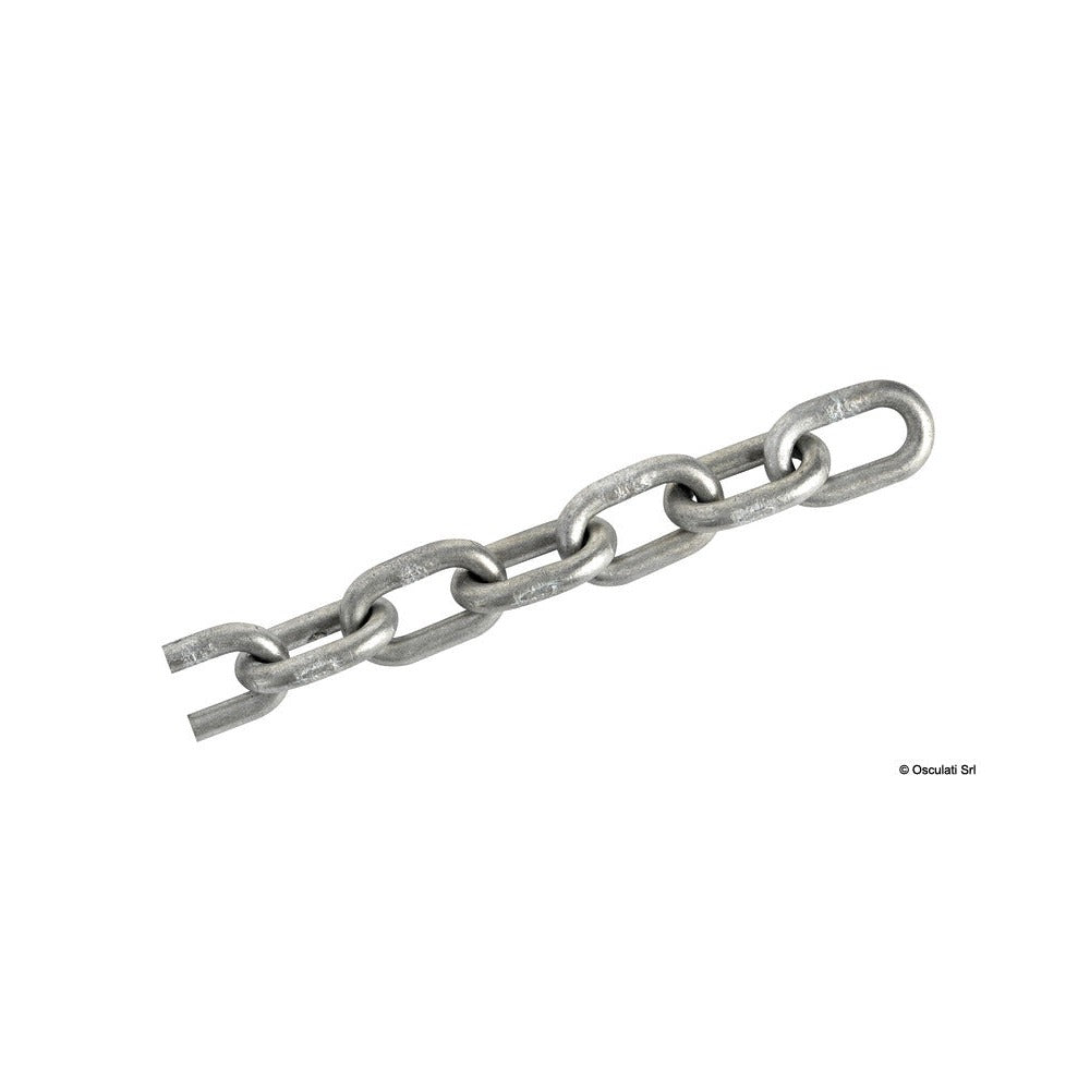 Hot-galvanized calibrated chain