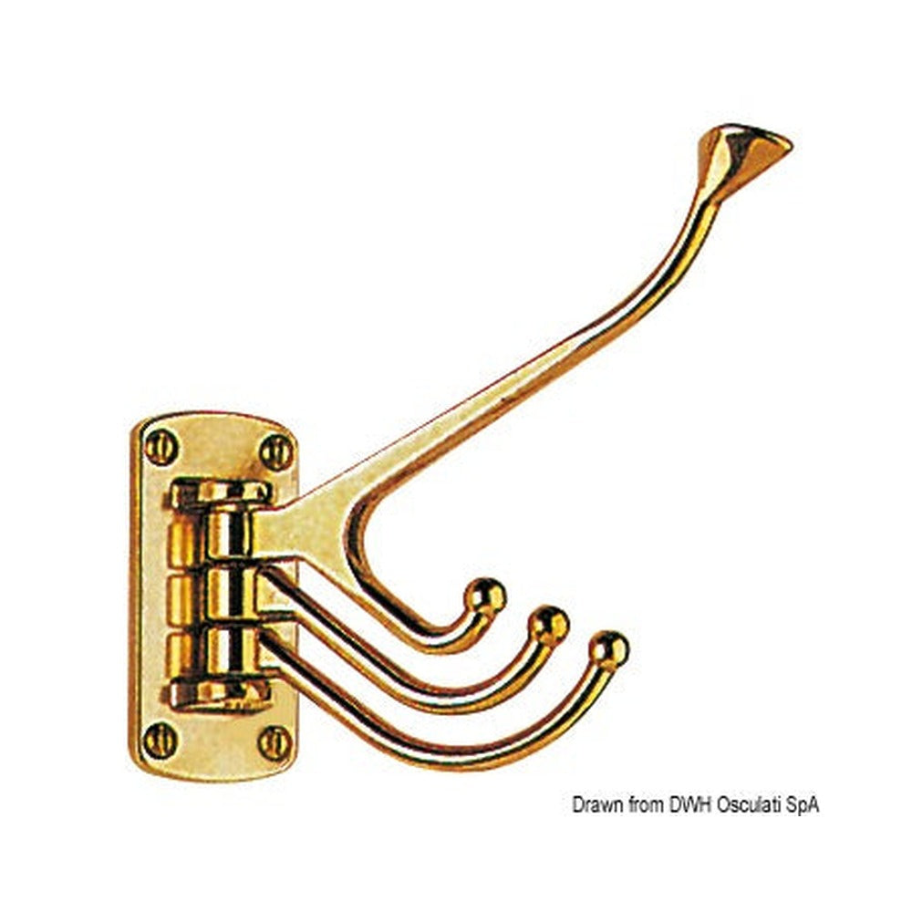 Coat hanger with 4 swivelling hooks