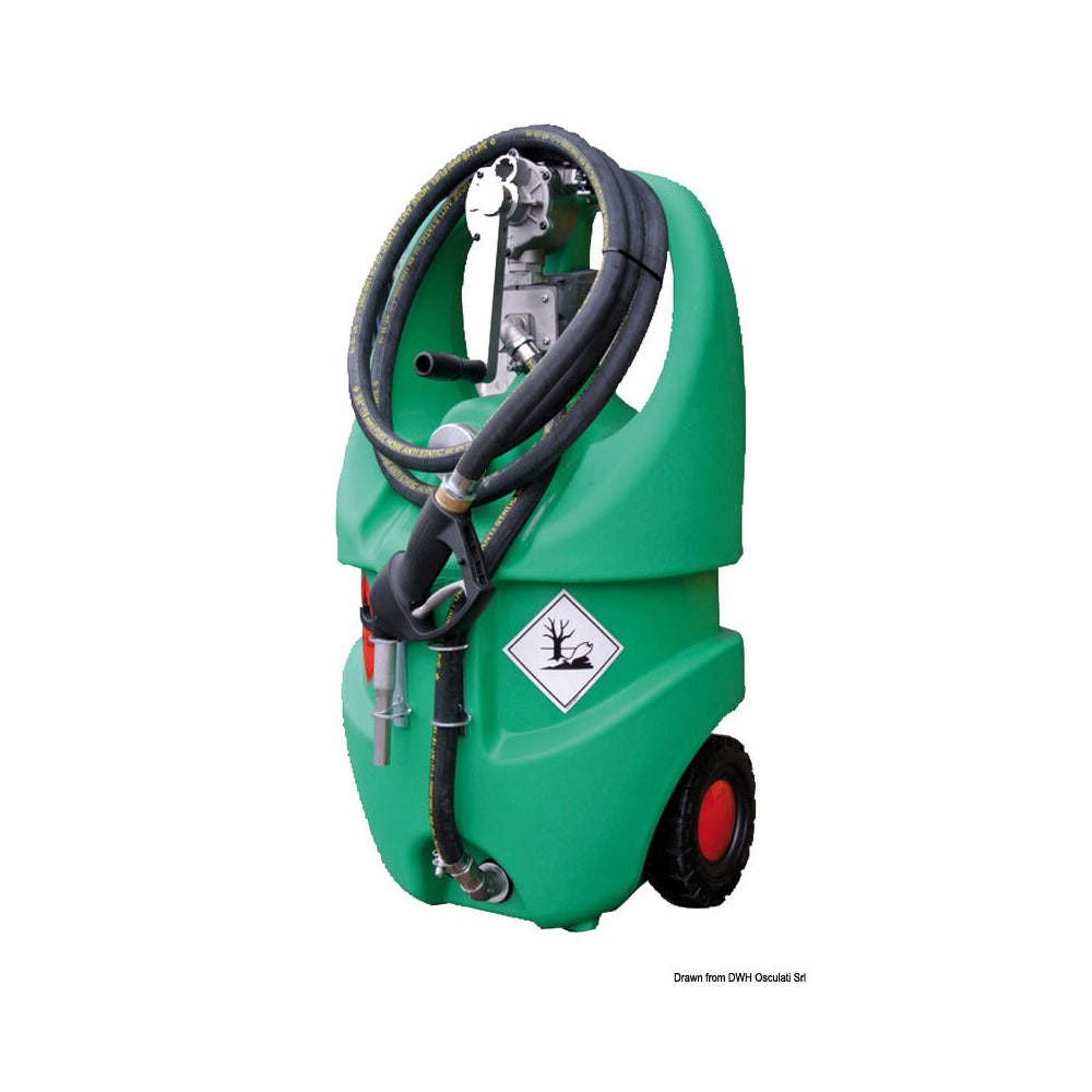 Portable tank with wheels, ADR approved for petrol