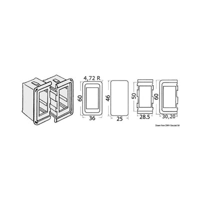 Bezel for plastic switches