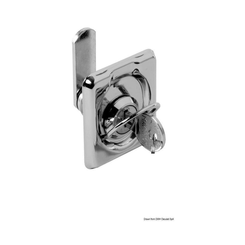 Swivelling lock for portholes and peaks