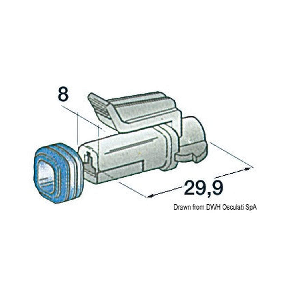 Watertight connectors made of plastic