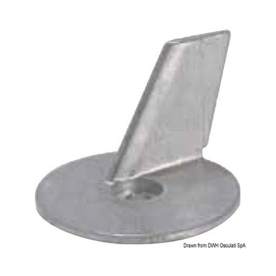 Zinc fin anode for 20/35 HP 2/3 cylinders, 2/4-str
