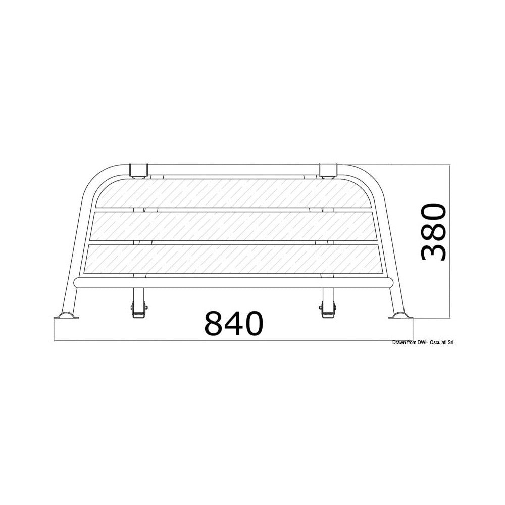 Stern gangplank for sailing boats/motorsailers