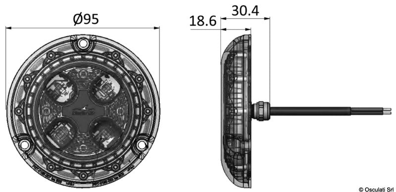 PIRANHA P4 POLYMER BLUEFIN LED -vedenalaisvalo