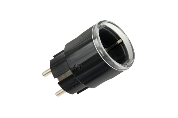 Shelly Plug S Gen3 -älypistoke mittauksella, musta